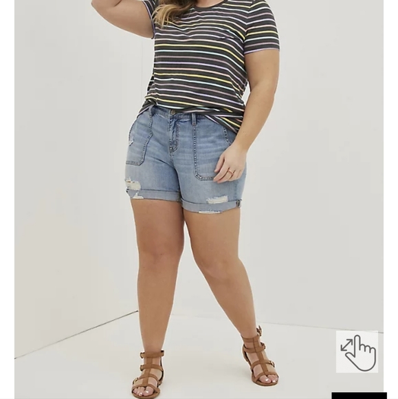 Torrid 5 INCH VINTAGE STRETCH MID-RISE SHORT - Picture 3 of 6